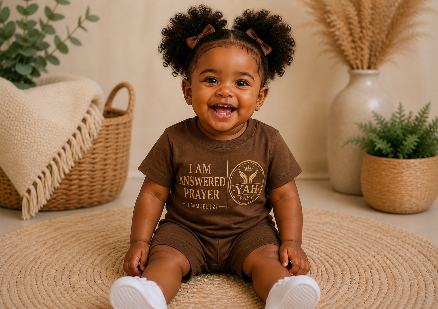YAH BABY “I Am Answered Prayer” – Faith-Based Baby Apparel
