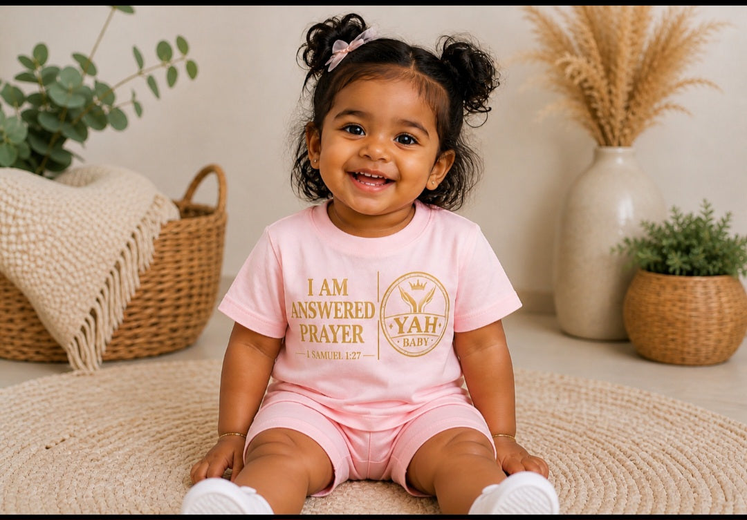 YAH BABY “I Am Answered Prayer” – Faith-Based Baby Apparel