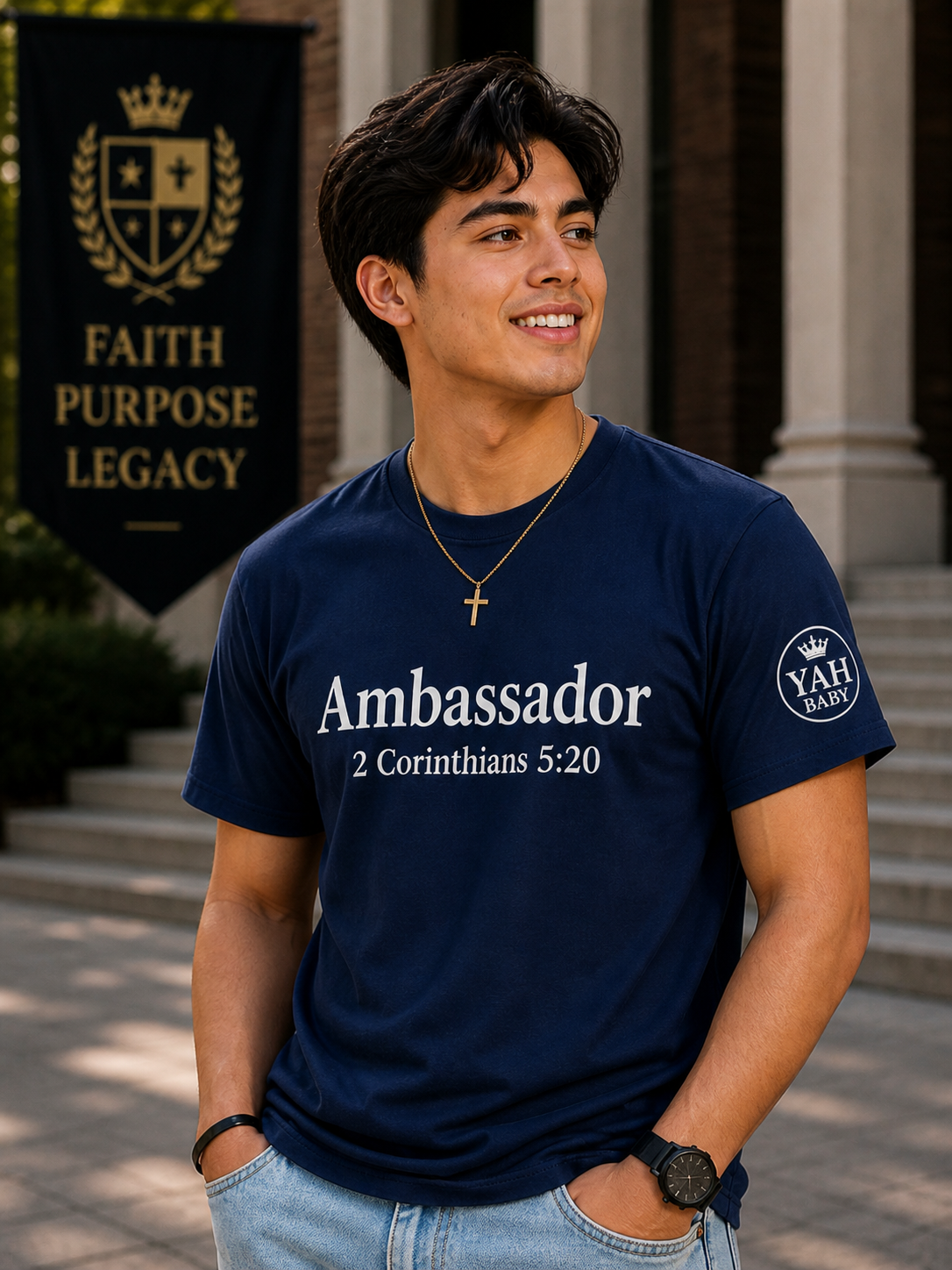 Yah Baby Ambassador Tee | Faith-Based Statement Shirt