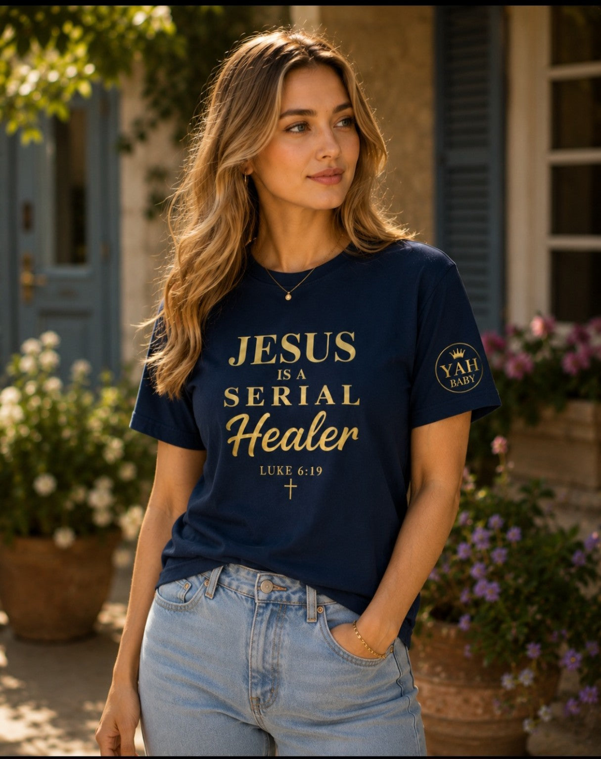 Jesus Is A Serial Healer Christian T-Shirt | Luke 6:19 Faith Shirt | Christian Apparel | Unisex Graphic Tee