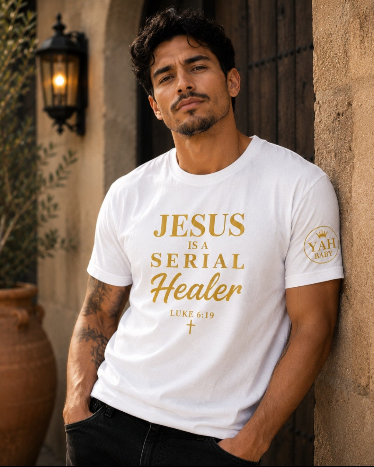 Jesus Is A Serial Healer Christian T-Shirt | Luke 6:19 Faith Shirt | Christian Apparel | Unisex Graphic Tee