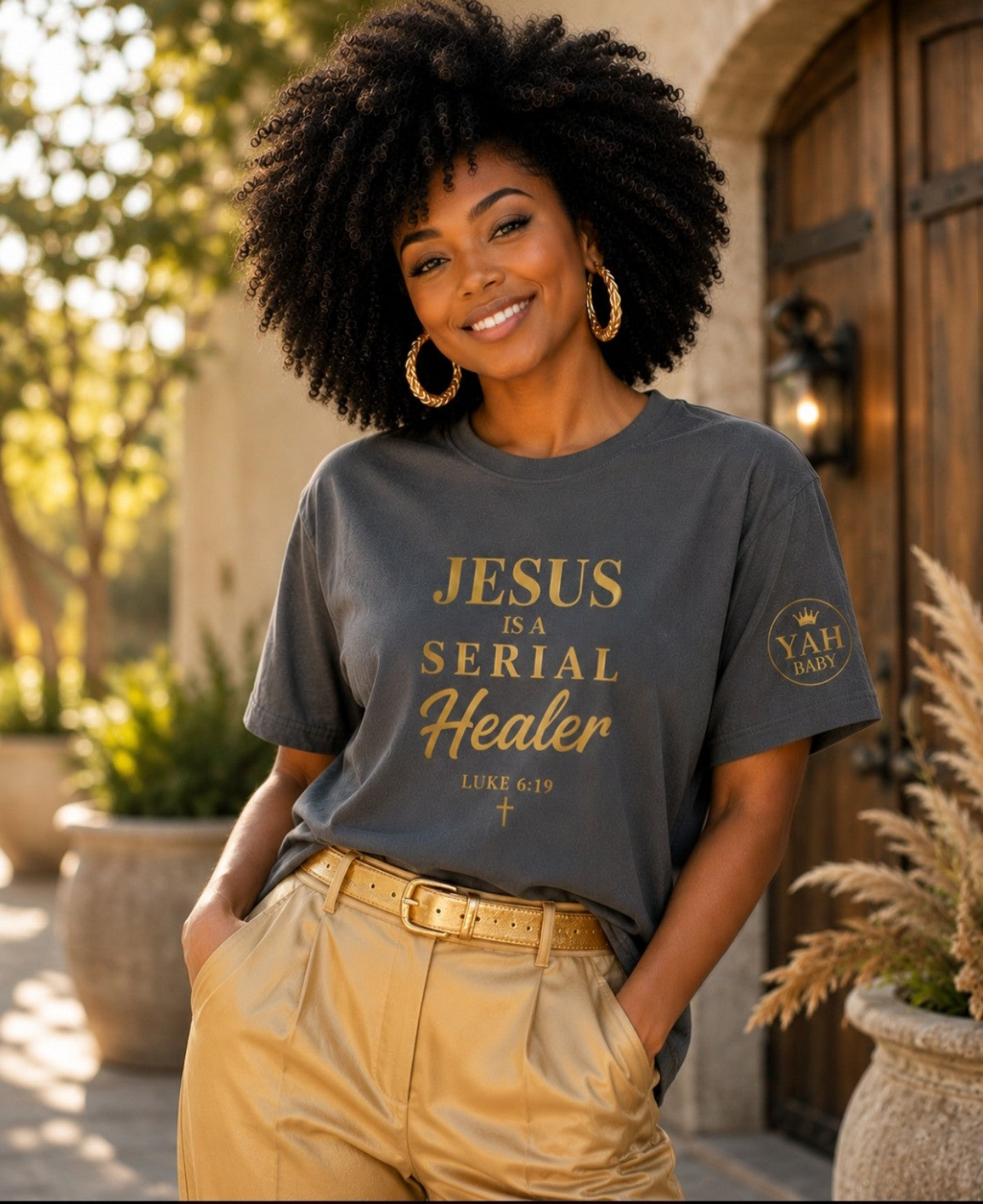 Jesus Is A Serial Healer Christian T-Shirt | Luke 6:19 Faith Shirt | Christian Apparel | Unisex Graphic Tee
