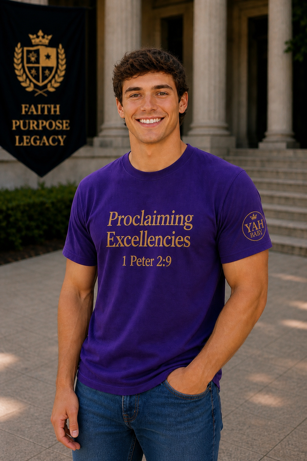 Proclaiming Excellencies Tee – 1 Peter 2:9 | Bold Faith Statement Shirt
