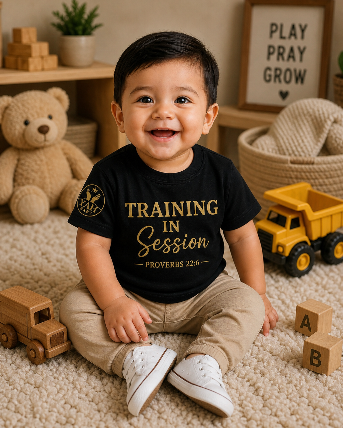 YAH BABY “Training in Session” Toddler Tee – Proverbs 22:6