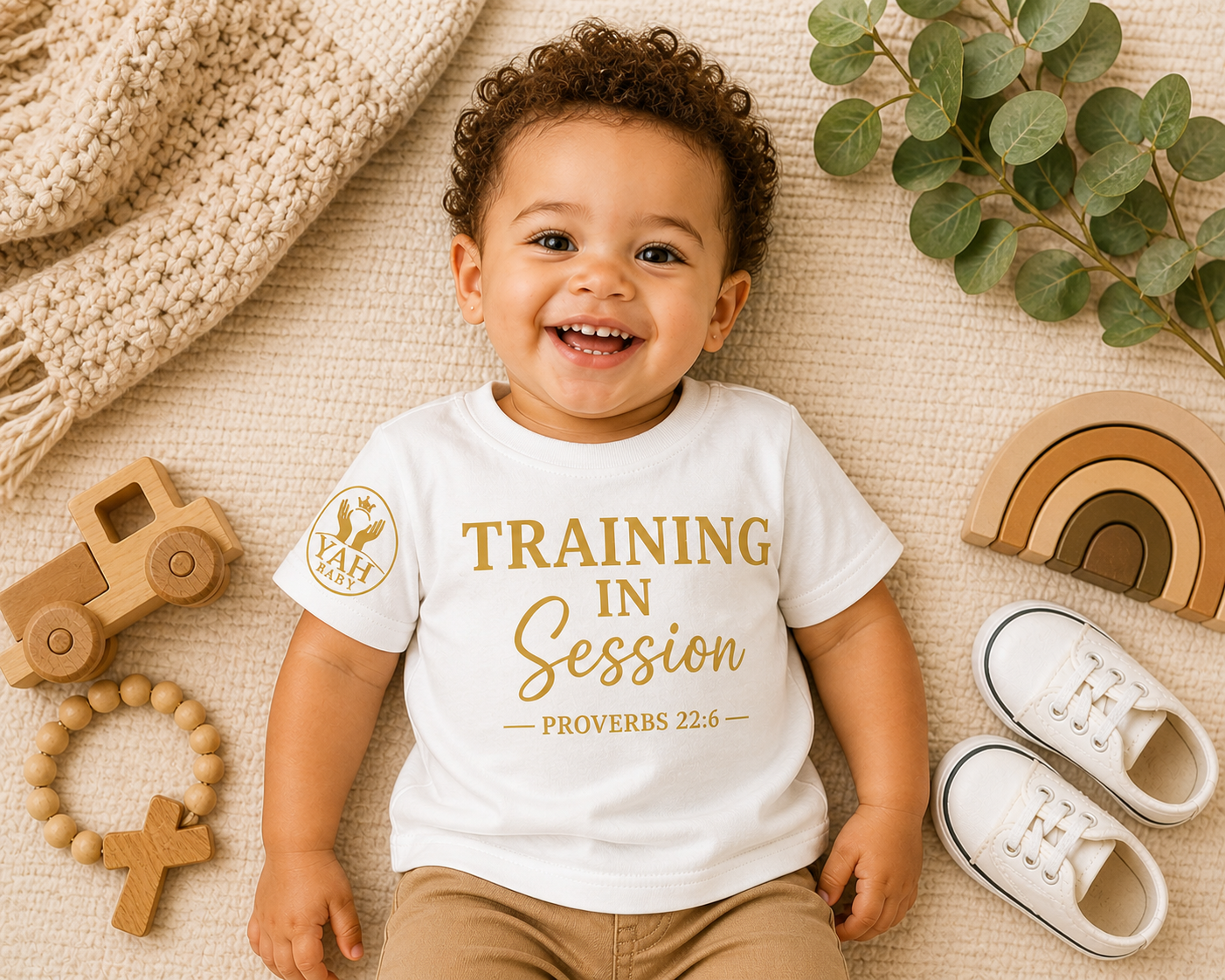 YAH BABY “Training in Session” Toddler Tee – Proverbs 22:6