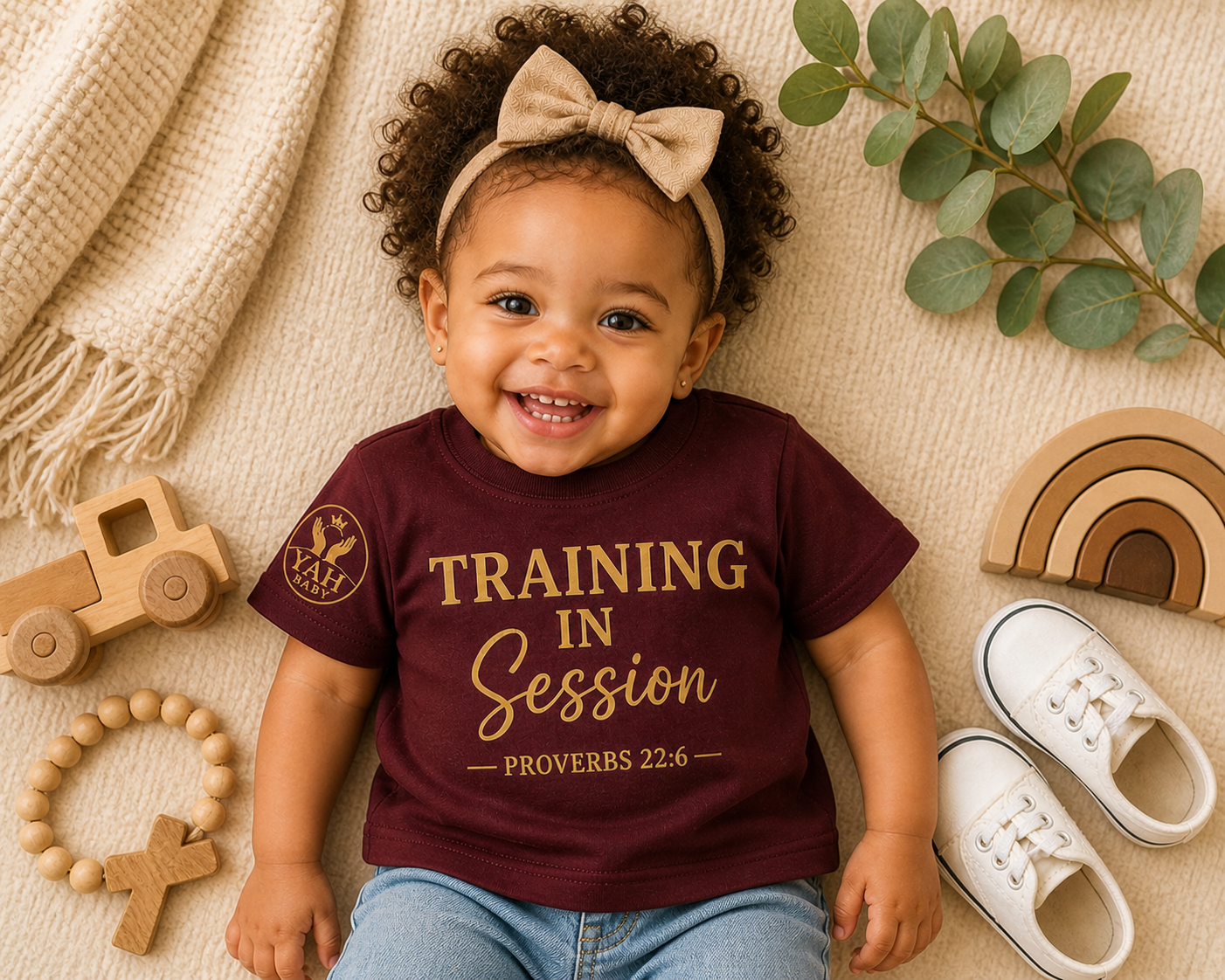 YAH BABY “Training in Session” Toddler Tee – Proverbs 22:6