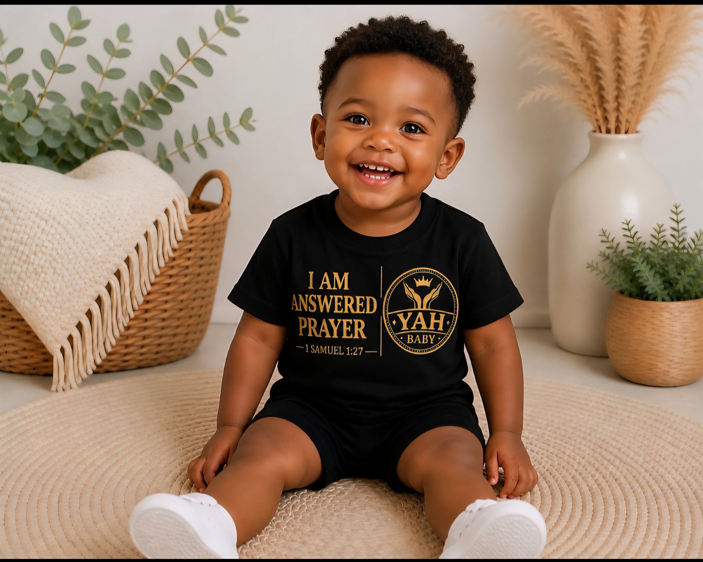 YAH BABY “I Am Answered Prayer” – Faith-Based Baby Apparel